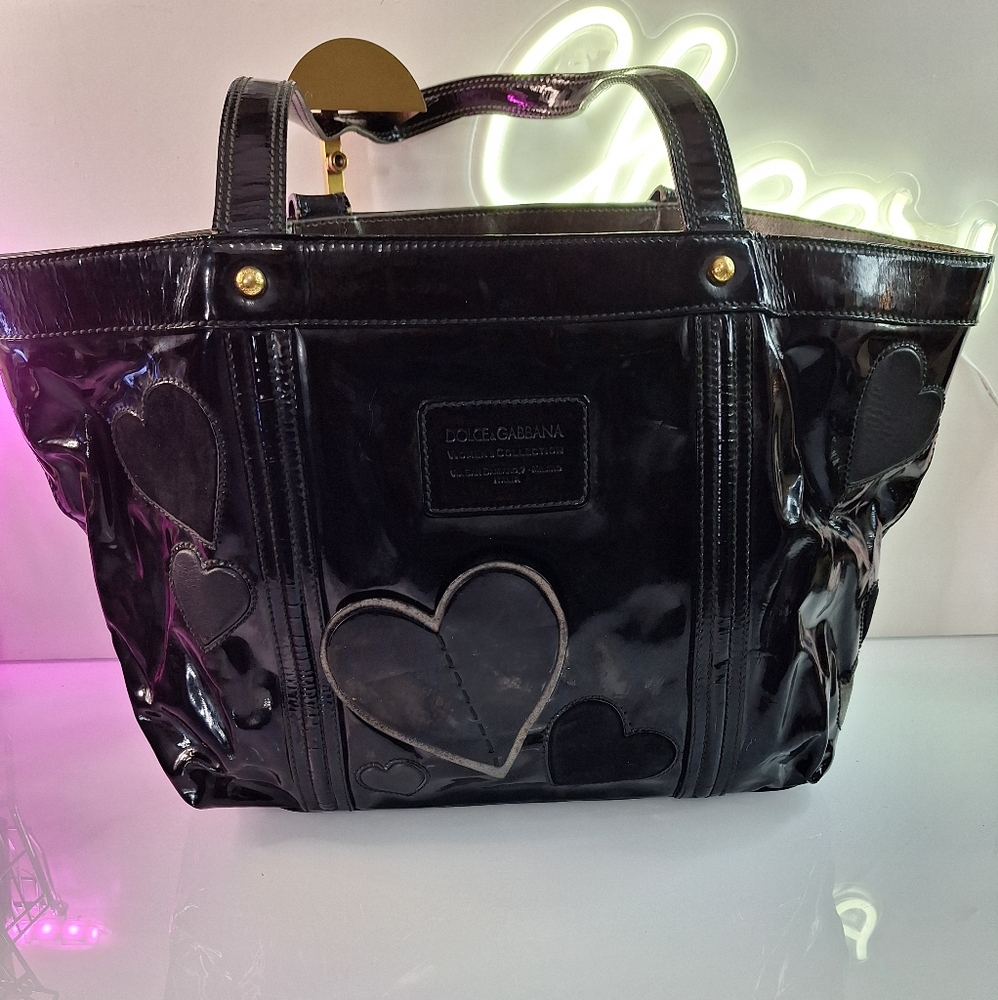Dolce & Gabbana Black Heart-Embellished Women's Bag